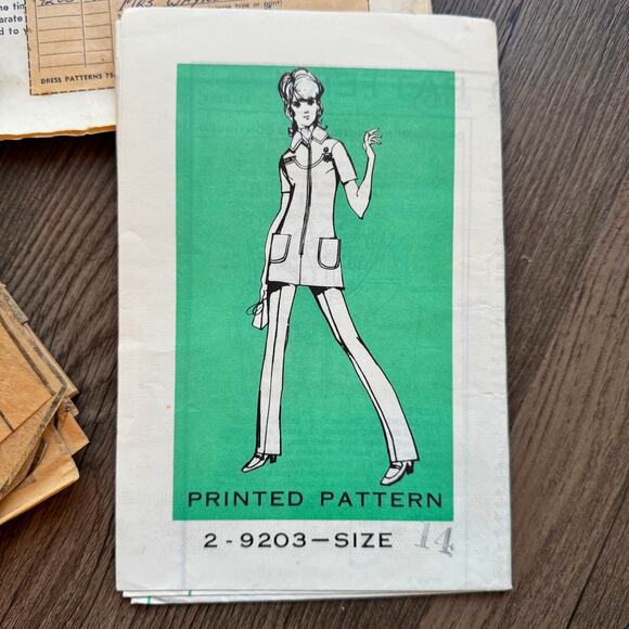 RARE Vintage 50s Mail Order 9203 Sewing Pattern Sm Girl Scouts Pantsuit COMPLETE - Picture 2 of 8